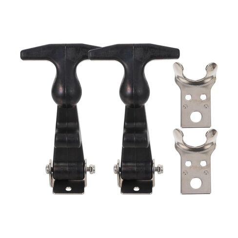 SHINEOFI قطعتان من مزالج السحب بمقبض على شكل حرف T مع 304 من الفولاذ المقاوم للصدأ، وأقفال مطاطية مرنة ممتصة للصدمات لغطاء محرك السيارة وصندوق الأدوات، ومزالج شد مرنة مع دعامات in Kuwait