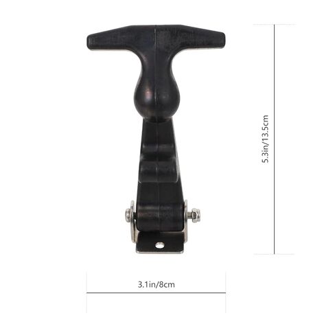 SHINEOFI قطعتان من مزالج السحب بمقبض على شكل حرف T مع 304 من الفولاذ المقاوم للصدأ، وأقفال مطاطية مرنة ممتصة للصدمات لغطاء محرك السيارة وصندوق الأدوات، ومزالج شد مرنة مع دعامات in Kuwait