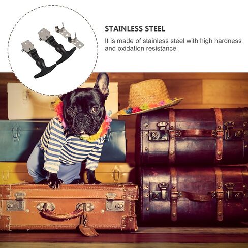 SHINEOFI قطعتان من مزالج السحب بمقبض على شكل حرف T مع 304 من الفولاذ المقاوم للصدأ، وأقفال مطاطية مرنة ممتصة للصدمات لغطاء محرك السيارة وصندوق الأدوات، ومزالج شد مرنة مع دعامات in Kuwait