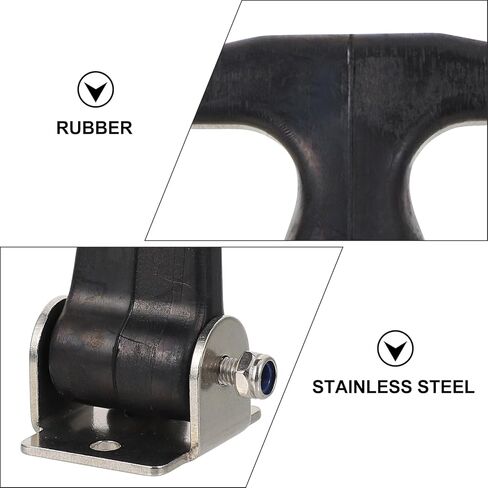 SHINEOFI قطعتان من مزالج السحب بمقبض على شكل حرف T مع 304 من الفولاذ المقاوم للصدأ، وأقفال مطاطية مرنة ممتصة للصدمات لغطاء محرك السيارة وصندوق الأدوات، ومزالج شد مرنة مع دعامات in Kuwait