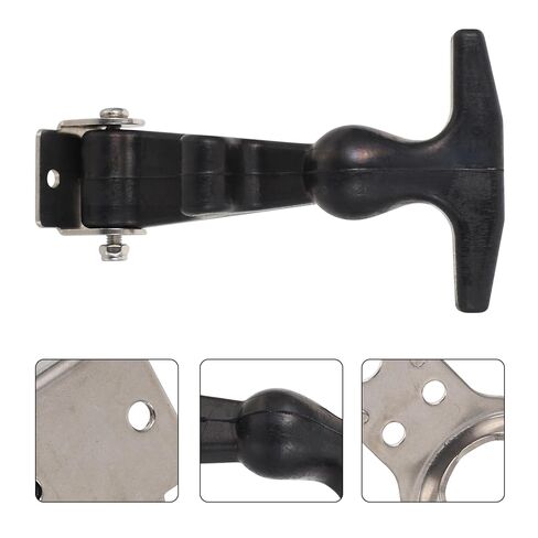 SHINEOFI قطعتان من مزالج السحب بمقبض على شكل حرف T مع 304 من الفولاذ المقاوم للصدأ، وأقفال مطاطية مرنة ممتصة للصدمات لغطاء محرك السيارة وصندوق الأدوات، ومزالج شد مرنة مع دعامات in Kuwait