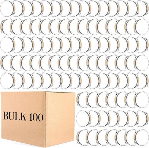 100 Pcs 6 Inch Wedding Tambourine Bulk Drum for Adults Hand Held Percussion Gift Wooden Metal Jingles Musical Educational Drum Instrument for Church Wedding Party Favor in Kuwait