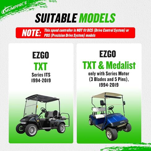 1206-4301 وحدة تحكم السرعة EZGO، 36V 350A 5 Pin Speed ​​Controller متوافقة مع عربة الجولف Curtis E-Z-GO EZGO TXT Medalist مع سلسلة ITS (1994-2019)، استبدل OEM 25864G09 25864G03 25864G04 in Kuwait