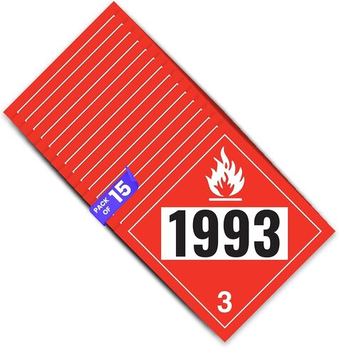 15 × ملصق قابل للاشتعال 1993 | ملصق لافتة مميز مقاس 10.75 × 10.75 | لافتات المواد الخطرة | لافتة ذاتية اللصق، مقاومة للأشعة فوق البنفسجية، مقاومة للماء in Kuwait