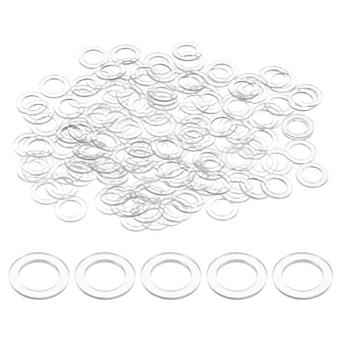 M METERXITY 200-Pack M2 PVC Flat Washers, 2mm ID 5mm OD 1mm Thick Clear Plain Plastic Washer Grommets for Door Handle/Automotive/Bathroom Hardware Replacement, Sealing Spacer Gasket Ring in Saudi Arabia