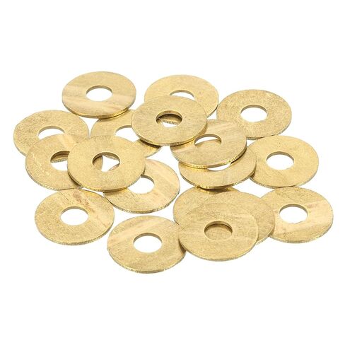 MECCANIXITY 18 Pack Brass Flat Washer, M6 Copper Washers Crush Washer Kit Assortment, 6mm ID, 18mm OD, 1mm Thick for Bolts Screws Machinery Repair, Outdoor Construction in Saudi Arabia