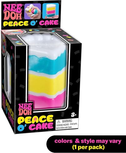 Schylling Needoh Peace O Cake - Sensory Squeeze Toy - Colors May Vary in Kuwait