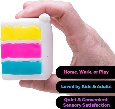 Schylling Needoh Peace O Cake - Sensory Squeeze Toy - Colors May Vary in Kuwait