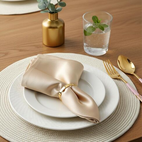 100 PCS Gold Napkin Rings Metal Napkin Ring Napkins Holders Buckles Fall Thanksgiving Christmas Napkin-Rings Table Napkins Ring for Family Dinner, Wedding, Party,Table Decorations in Saudi Arabia