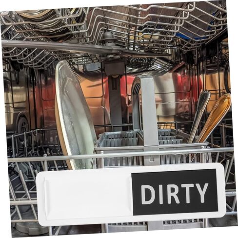 2pcs Dishwasher Clean Dirty Magnet Sign Indicator for Home Kitchen Design for Visibility Material for Dishwashers and Washing Machines in Saudi Arabia