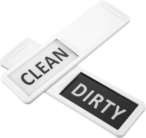 Luxshiny 2pcs Clean Dirty Magnet Sliding Indicator Practical Dishwasher Magnet Sign for Kitchen Organization Laundry and Restaurant Use Easy to Use and Scratch in Saudi Arabia