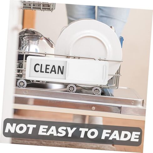 Luxshiny 2pcs Clean Dirty Magnet Sliding Indicator Practical Dishwasher Magnet Sign for Kitchen Organization Laundry and Restaurant Use Easy to Use and Scratch in Saudi Arabia