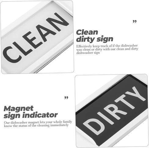 Luxshiny 2pcs Clean Dirty Magnet Sliding Indicator Practical Dishwasher Magnet Sign for Kitchen Organization Laundry and Restaurant Use Easy to Use and Scratch in Saudi Arabia