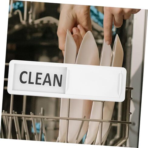 Luxshiny 2pcs Clean Dirty Magnet Sliding Indicator Practical Dishwasher Magnet Sign for Kitchen Organization Laundry and Restaurant Use Easy to Use and Scratch in Saudi Arabia