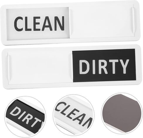 Luxshiny 2pcs Clean Dirty Magnet Sliding Indicator Practical Dishwasher Magnet Sign for Kitchen Organization Laundry and Restaurant Use Easy to Use and Scratch in Saudi Arabia