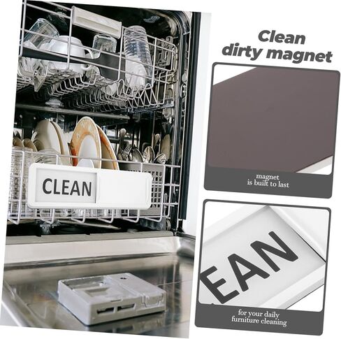 Luxshiny 2pcs Clean Dirty Magnet Sliding Indicator Practical Dishwasher Magnet Sign for Kitchen Organization Laundry and Restaurant Use Easy to Use and Scratch in Saudi Arabia