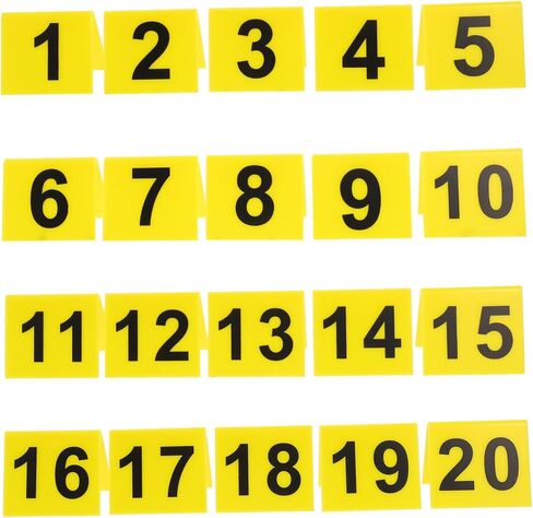 Compact Table Number Markers 20pcs Acrylic Evidence Markers Reusable for Restaurant in Saudi Arabia