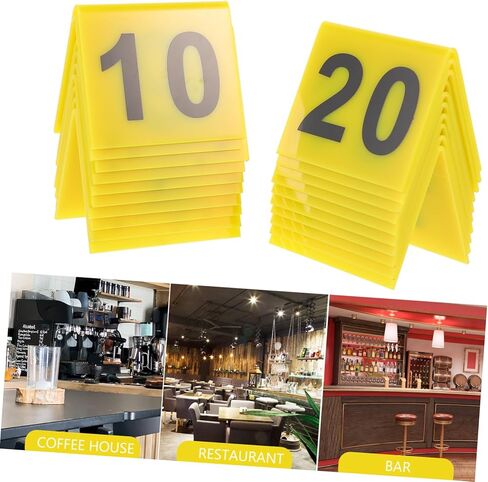 Compact Table Number Markers 20pcs Acrylic Evidence Markers Reusable for Restaurant in Saudi Arabia