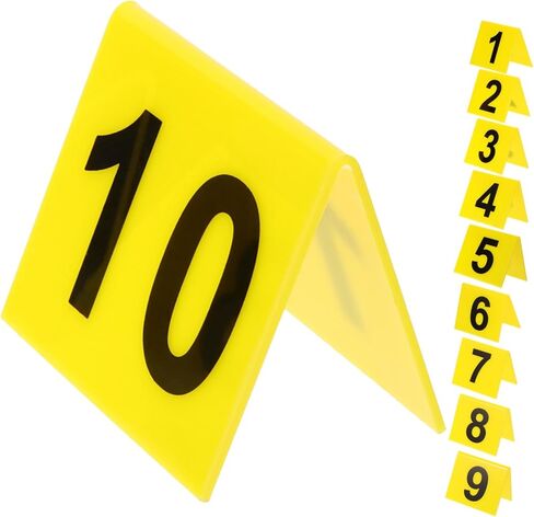 10pcs Acrylic Crime Scene Markers Mysterious Game Number Plate for Wedding Party Decor in Saudi Arabia