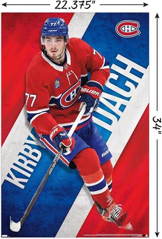Trends International NHL Montreal Canadiens - ملصق حائط Kirby Dach 23، مقاس 34 طولًا × 22.4 عرضًا، إصدار غير مؤطر in Saudi Arabia