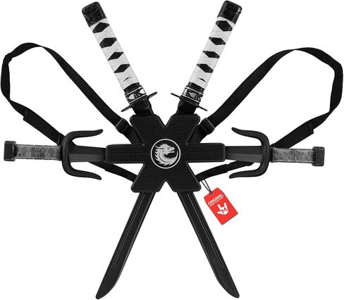 Morph Sleek Black Ninja Costume Accessories with Ninja Swords for Kids with Back Strap Kids Swords for Boys in Saudi Arabia