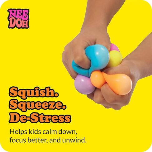 Schylling NeeDoh Rainboh Teenie - Sensory Squeeze Toy - Contains 6 Mini Groovy Globs - 1.5" Wide - Multicolored in Kuwait