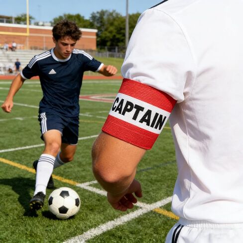 18 حزمة من أحزمة الكابتن لكرة القدم وكرة القدم والرجبي، أشرطة كابتن قابلة للتعديل بخطاف وحلقة، 6 ألوان (3 لكل منها)، مرئية للحكم، قابلة للغسل، تناسب المراهقين الأكبر سنًا والبالغين، 10-13 بوصة في العضلة ذات الرأسين in Kuwait