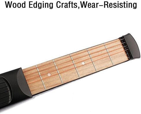 Pocket Guitar Practice Neck, Finger Exercise, 4 Fret and 6 Fret Portable Guitar Trainer Practice Tool for Beginner Chord Trainer Fingering (6 Fret) in Saudi Arabia