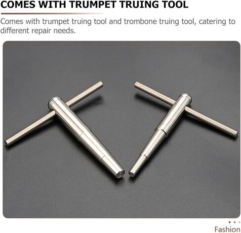 طقم أدوات إصلاح البوق من توياندونا، مجموعة صيانة أدوات الرياح مكونة من 3 قطع مع أداة تصحيح الرقبة وإصلاح الانبعاج للعناية بالآلات النحاسية، 8.38 × 0.62 × 0.62 بوصة in Kuwait