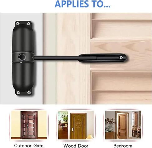 AA49 2X إغلاق زنبركي آمن للباب، مفصل إغلاق قابل للتعديل، للذات in Kuwait