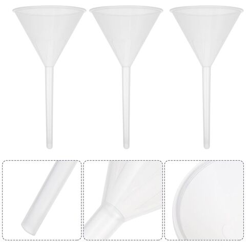 SOLUSTRE 10pcs 90mm Plastic Triangle Filling Funnels Set Scientific Lab Filter Funnels for Bottles and Experiments Food-Grade Pp Plastic Laboratory in Saudi Arabia