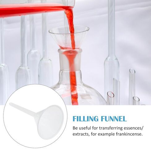 Sosoport 12pcs 75mm Laboratory Plastic Filling Funnels, Triangle Scientific Pp Plastic Filter Funnels for Lab Use in Saudi Arabia