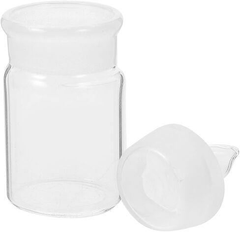 Zerodeko Glass Weighing Bottle for Laboratory 30x50mm Chemical Glass Sampling Weighing Jar for Scientific Use in Saudi Arabia