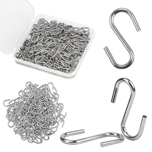 100 Pack 1 Inch Mini S Hooks, Stainless Steel Small S Hooks for Christmas Ornament, Jewelry Display, Necklace Hanger, Earring Organizer, DIY Crafts, with Storage Box in Saudi Arabia
