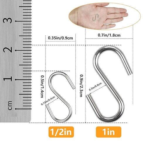 100 Pack 1 Inch Mini S Hooks, Stainless Steel Small S Hooks for Christmas Ornament, Jewelry Display, Necklace Hanger, Earring Organizer, DIY Crafts, with Storage Box in Saudi Arabia