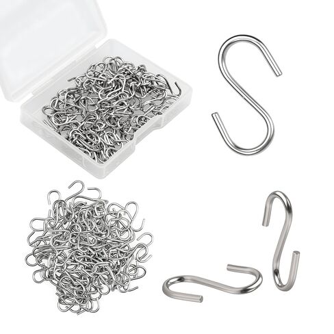 100 Pack 1 Inch Mini S Hooks, Stainless Steel Small S Hooks for Christmas Ornament, Jewelry Display, Necklace Hanger, Earring Organizer, DIY Crafts, with Storage Box in Saudi Arabia