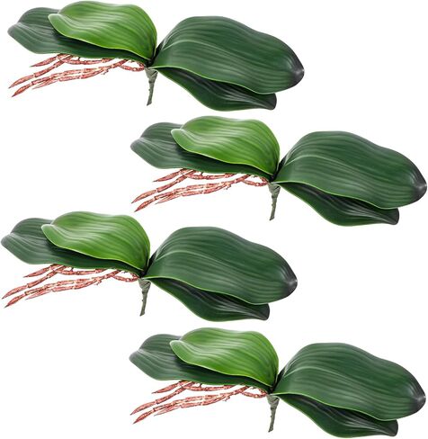 أوراق أوركيد فو ، 2 بوصة ، 2 حزمة phalaenopsis الاصطناعية تنبع ورقة اللمس الحقيقي بساحف الفاكهة الورقة الاصطناعية أوراق الشجر الزهرة الاصطناعية in Kuwait