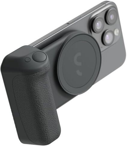 ShiftCam SnapGrip Essential - قبضة كاميرا هاتف مغناطيسية مع زر إغلاق لاسلكي وقاعدة للطاولة - متوافقة مع iPhone وAndroid - حجري in Kuwait