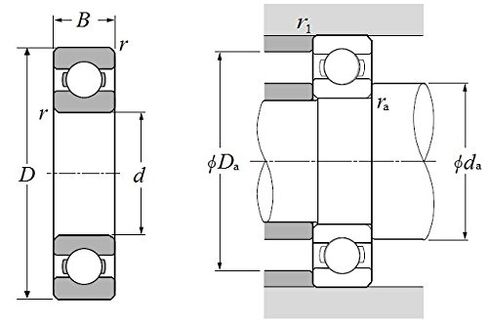 FAG 61836-C3 محمل كروي ذو أخدود عميق، معرف القسم الرقيق: 180 OD: 225 العرض: 22 مم in Kuwait