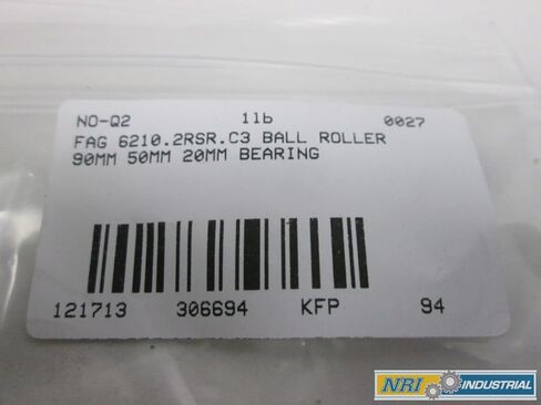 جديد FAG 6210.2RSR.C3 الكرة 50X90X20MM أسطواني D306694 in Kuwait