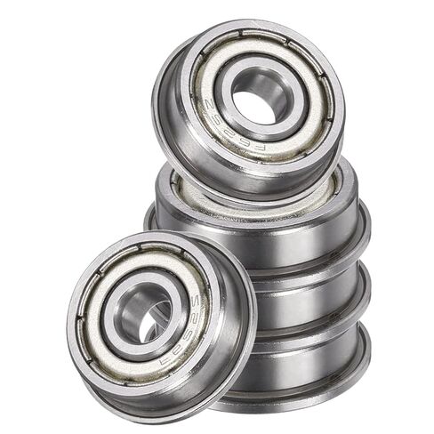 uxcell 10Pcs F606ZZ Flanged Ball Bearings, 6 x 17 x 6mm Double Shielded Chrome Steel Deep Groove Bearing, ABEC5 in Saudi Arabia