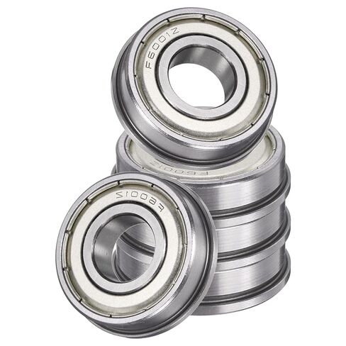 uxcell 10Pcs F606ZZ Flanged Ball Bearings, 6 x 17 x 6mm Double Shielded Chrome Steel Deep Groove Bearing, ABEC5 in Saudi Arabia