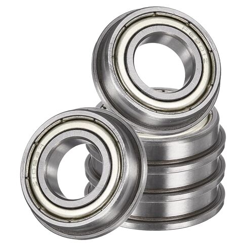 uxcell 10Pcs F606ZZ Flanged Ball Bearings, 6 x 17 x 6mm Double Shielded Chrome Steel Deep Groove Bearing, ABEC5 in Saudi Arabia