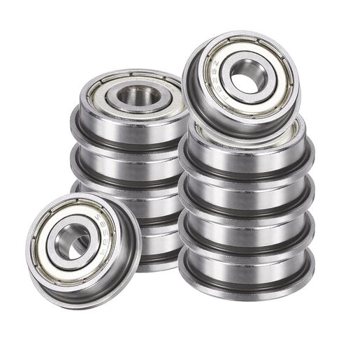 uxcell 10Pcs F606ZZ Flanged Ball Bearings, 6 x 17 x 6mm Double Shielded Chrome Steel Deep Groove Bearing, ABEC5 in Saudi Arabia