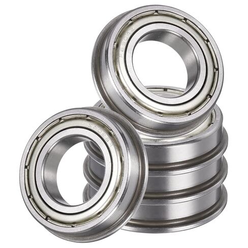 uxcell 10Pcs F606ZZ Flanged Ball Bearings, 6 x 17 x 6mm Double Shielded Chrome Steel Deep Groove Bearing, ABEC5 in Saudi Arabia