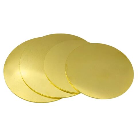 Brass disc， 4 Pcs Brass Round Plate Thickness 0.3 mm, Brass Disc Diameter 30-45 mm Suitable for Crafts, DIY Models and Repairs(Diameter 30 mm) in Kuwait