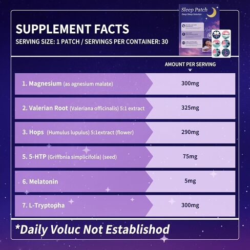 رقعات نوم للبالغين، 60 عبوة من رقعات النوم العميقة المطورة، مكونة من مكونات طبيعية بالكامل، راحة ليلية تدوم طويلاً لكل من الرجال والنساء، سهلة الاستخدام طوال الليل-B03 in Kuwait