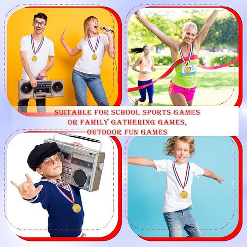 18 قطعة 2 بوصة ميداليات جائزة الفائز بالذهب ميداليات جائزة المركز الأول مع أشرطة الرقبة للبطولات والمسابقات والجوائز الرياضية المفضلة للحفلات in Kuwait