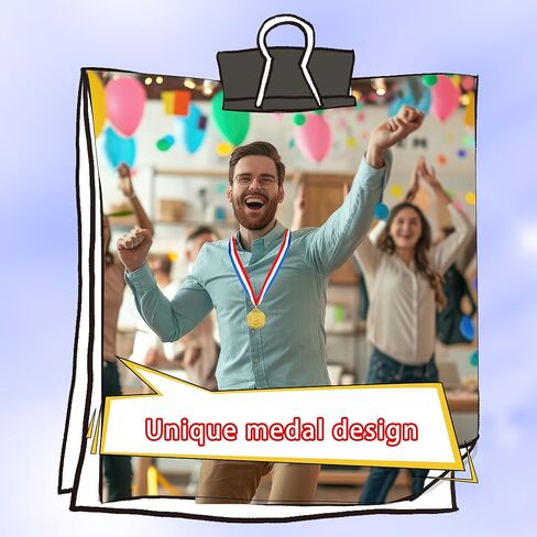 18 قطعة 2 بوصة ميداليات جائزة الفائز بالذهب ميداليات جائزة المركز الأول مع أشرطة الرقبة للبطولات والمسابقات والجوائز الرياضية المفضلة للحفلات in Kuwait