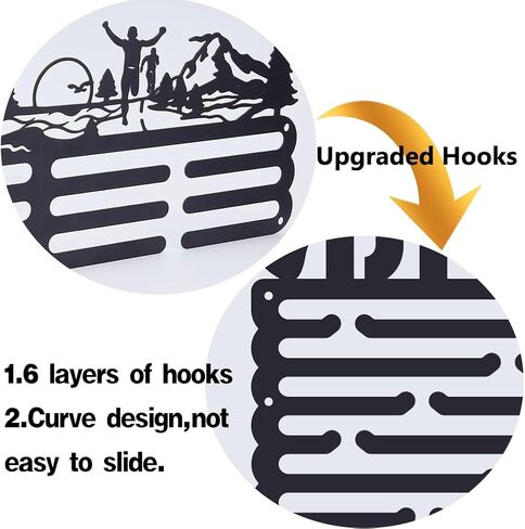 SUPERDANT Medal Hangers Medal Holder Personalised Medals Rack Wall Mount Medals Hanging Non-Slip Hangers Hooks for Man Woman Gift in Saudi Arabia